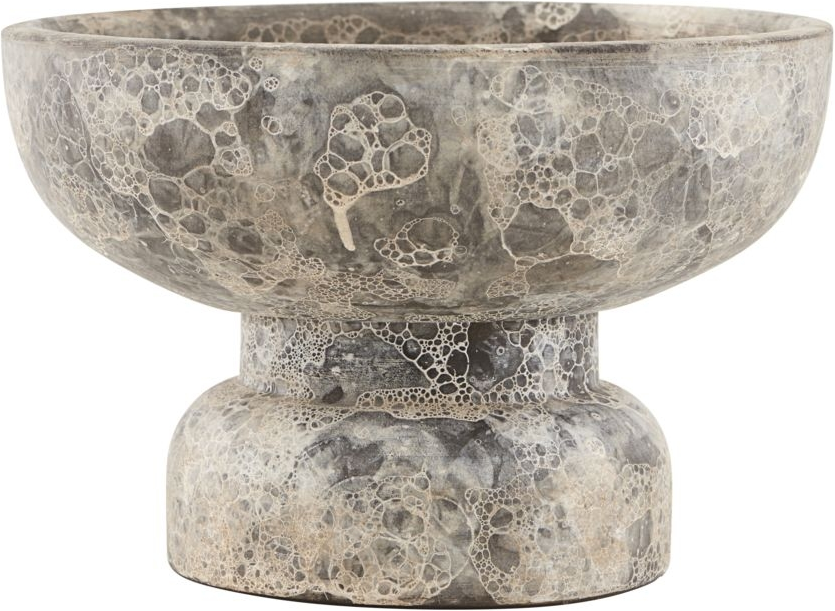 Fyrfadsstage Lysestage House Doctor Ancient Keramik Grå Brun ø22ã H15 Cm