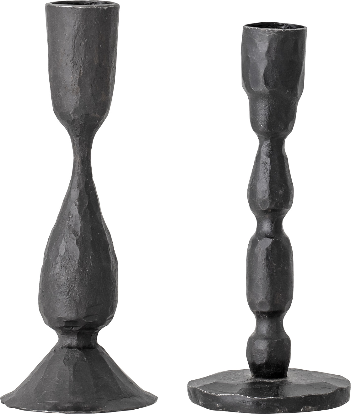Sorthamret metal fyrfadsstager fra Bloomingville - Stilfuld elegance