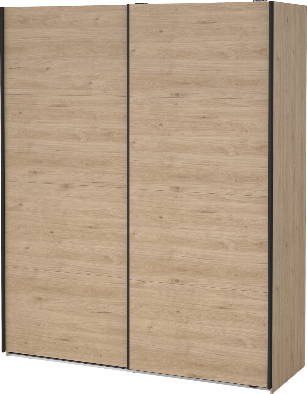 Garderobeskab Vesterholm Arden Med   Skydedøre Jackson Hickory H220ã B178 5ã D66   Cm Fsc Spånplade