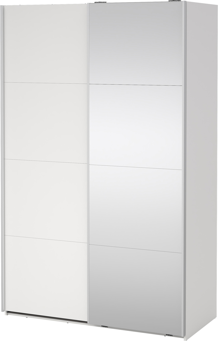 Garderobeskab Vesterholm Arden Skydedør Med Helspejl Hvid H220ã B138 5ã D66   Cm Fsc