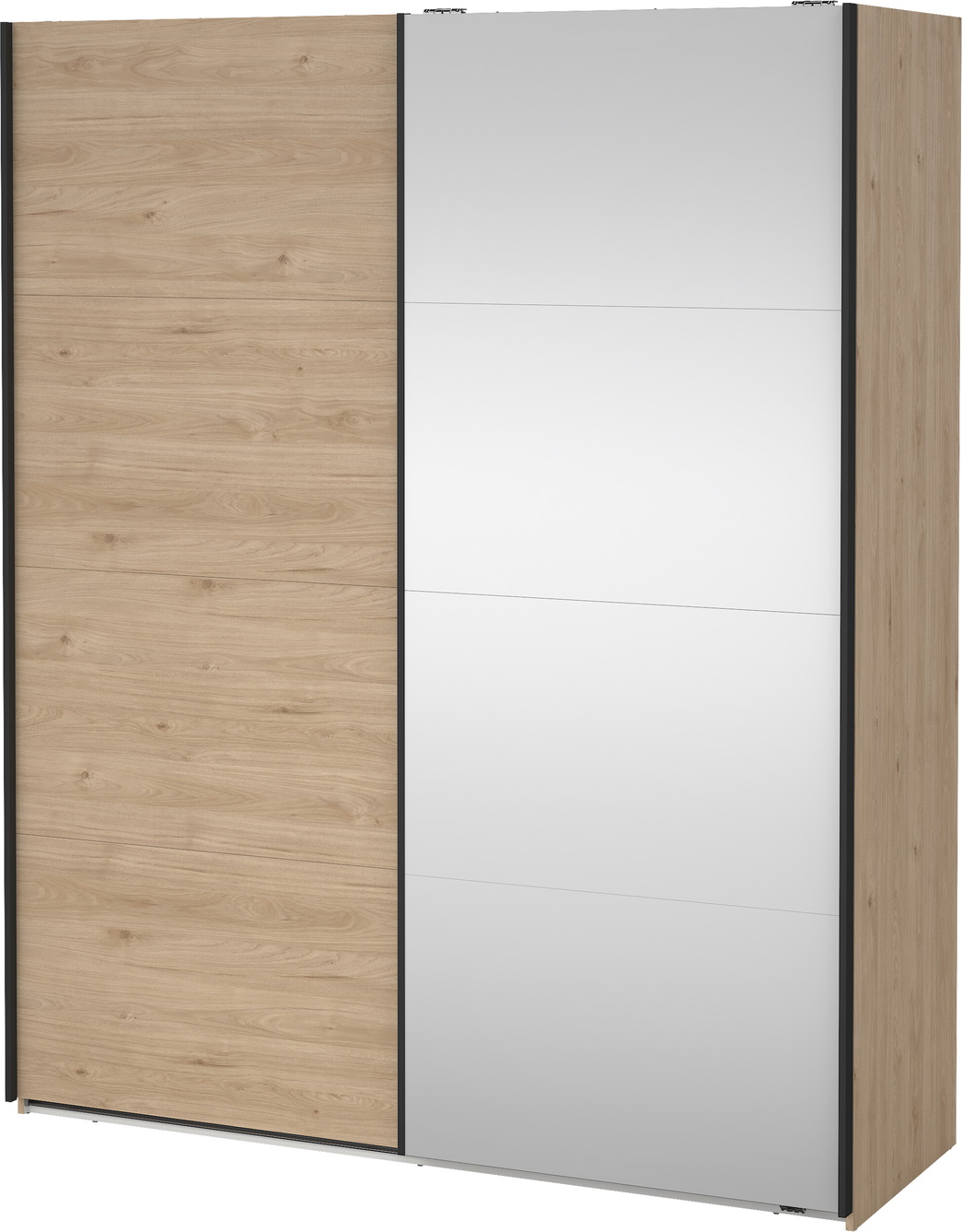 Garderobeskab Vesterholm Arden     Skydedør    Spejldør  Jackson Hickory  H220ã B178ã D66 Cm