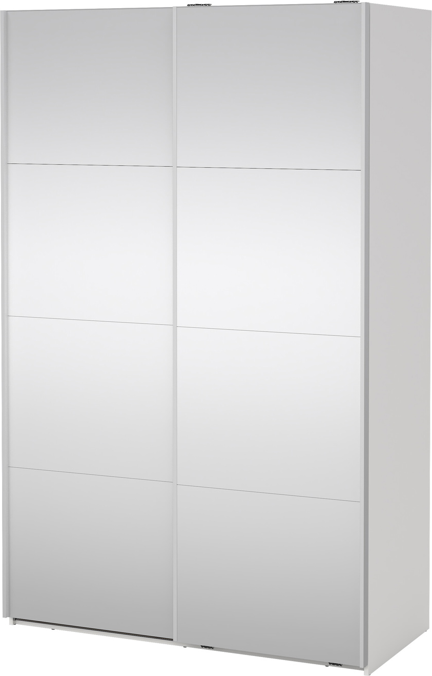 Garderobeskab Vesterholm Arden     Skydedøre  Hvidt Spejl  H220ã B138ã D67 Cm  Fsc