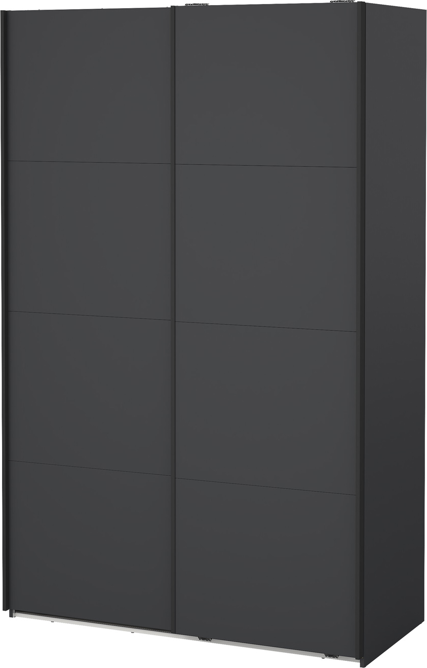 Garderobeskab Vesterholm Arden   Skydedøre Mat Grå H220xb138xd66 Cm Vægmonteret Fsc