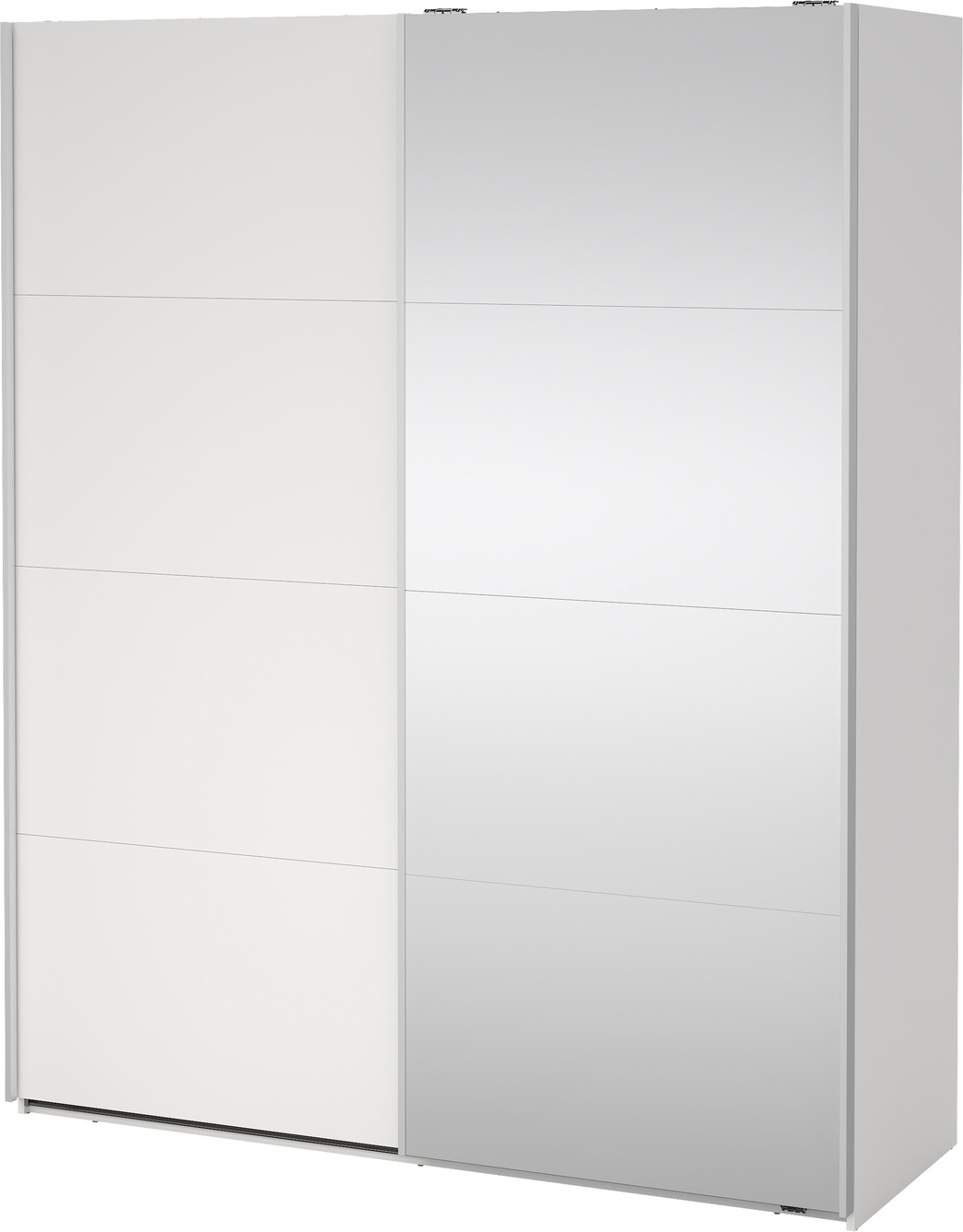 Garderobeskab Vesterholm Arden   Skydedøre   Med Spejl H220ã B178ã D66   Cm Hvid Spejl Fsc Spånplade