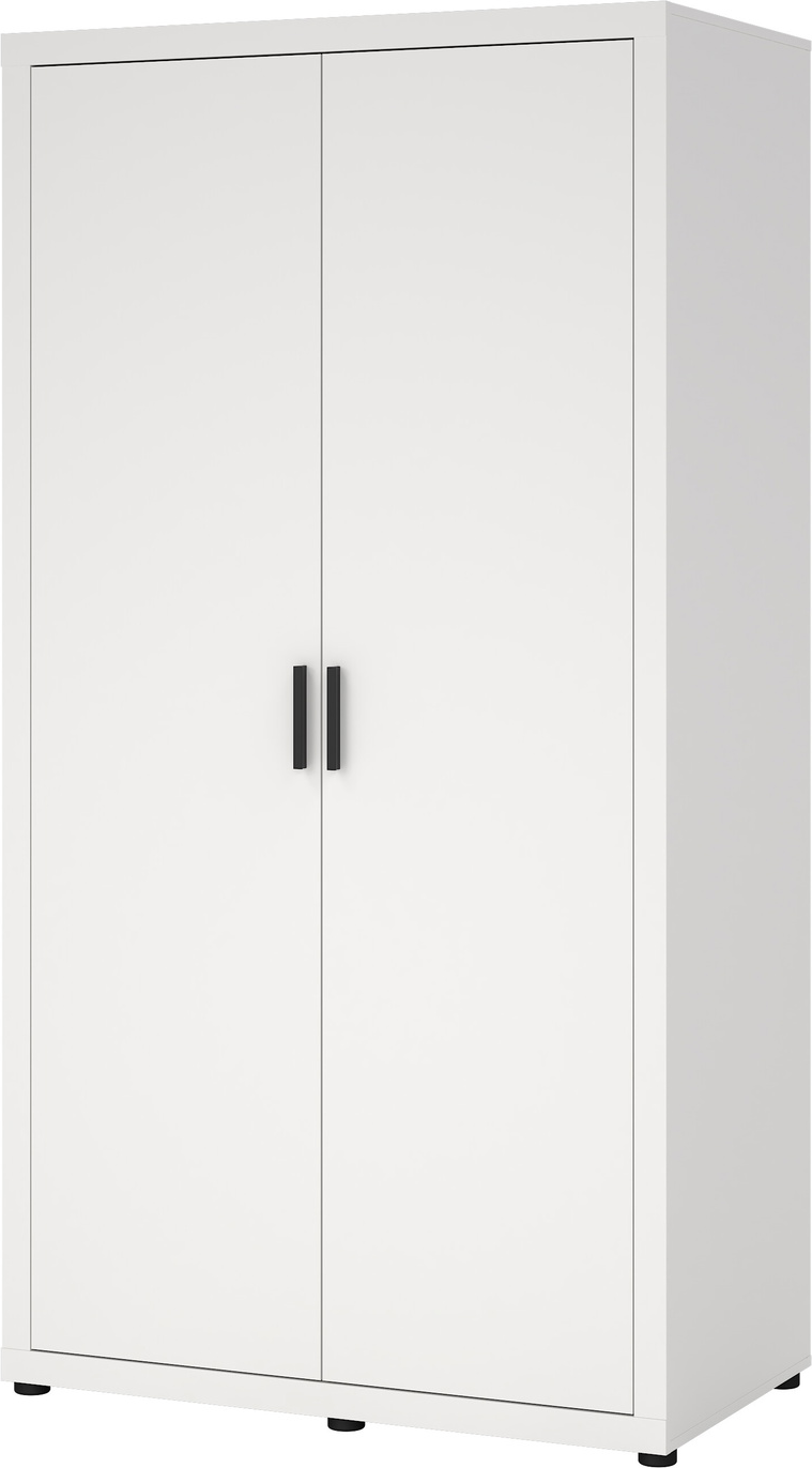 Garderobeskab Vesterholm Ena  -dørs Hvid H200ã B105ã D60 Cm Vægmonteret Antivælte
