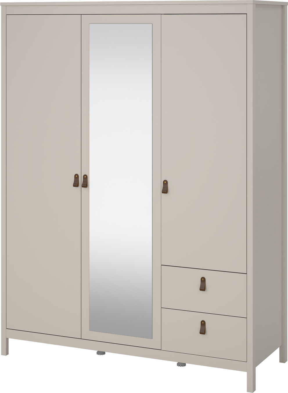 Garderobeskab Vesterholm Lunor   Døre    Spejldør    Skuffer  Kashmir H199 B150 D58 Cm