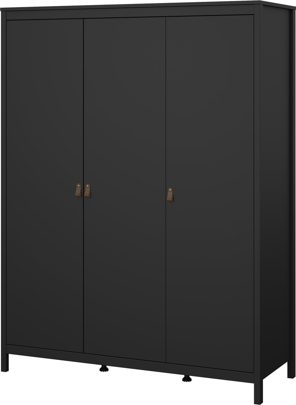 Garderobeskab Vesterholm Lunor  -dørs Mat Sort  Fsc Træ    Hylder  Stål Tøjstang  H199   B150   D58   Cm