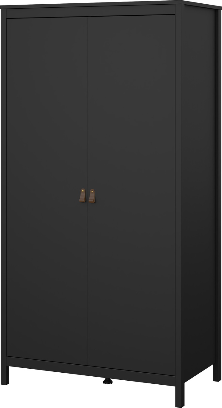 Garderobeskab Vesterholm Lunor  -dørs  Mat Sort H199ã B102ã D58 Cm  Fsc-certificeret    Hylder   Tøjstang