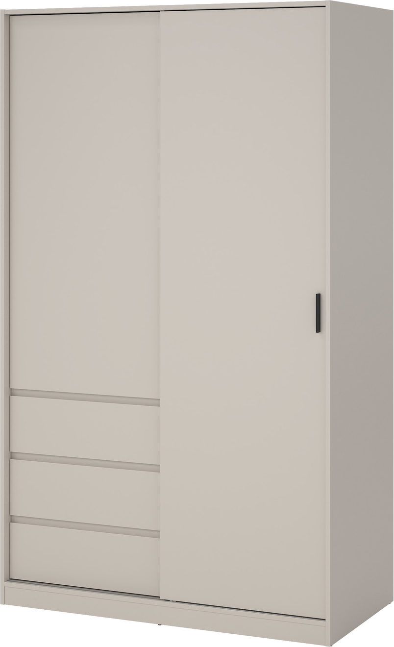 Garderobeskab Vesterholm Naia Kashmir H200   B118     D60 Cm   Skydedør    Hængslet Dør    Skuffer  Fsc