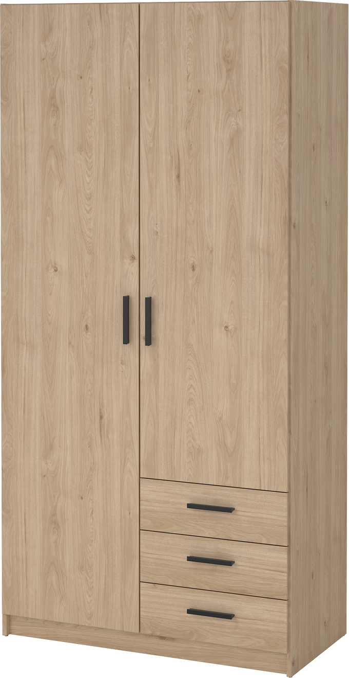 Garderobeskab Vesterholm Sprint Jackson Hickory Skuffer Og Bøjlestang Fsc-cert Spånplade H200ã B98 5ã D49 Cm