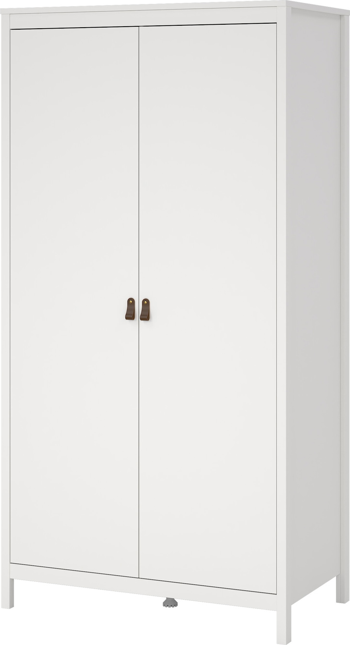 Garderobeskab  -dørs Vesterholm Lunor Hvid  Fsc    Hylder   Justerbare  Tøjstang  H199xb102xd58 Cm