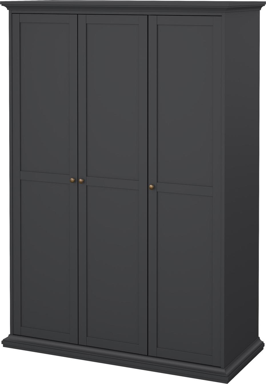 Garderobeskab  -dørs Vesterholm Nora  Mat Grå  Danskproduceret  Tøjstang Og Hylder  H200ã B139ã D60 Cm