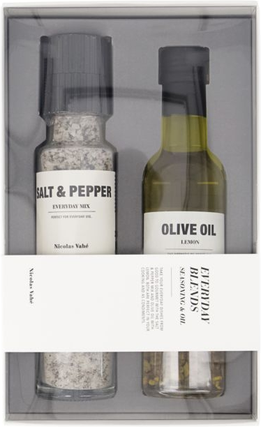 Gaveæske Nicolas Vahé Gift Sets Everyday Blends   Salt-   Peberblanding Og Citronolivenolie