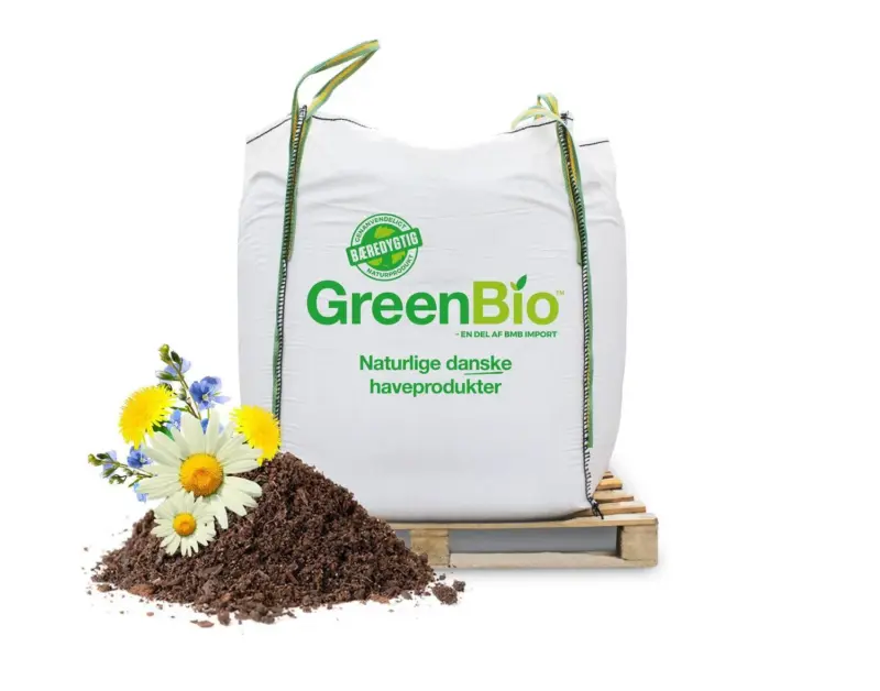 Greenbio Blomsterblandings Muld 1000l Bigbag Frit Leveret   Hele Dk