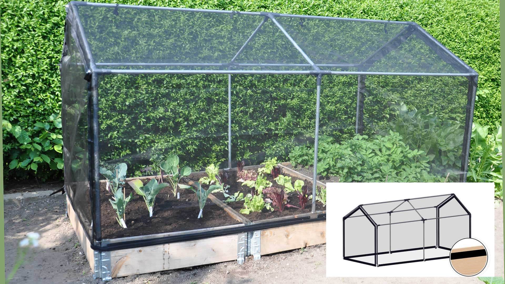 Growtunnel På Pallerammer   Stk  120x240cm  Eksklusive Pallerammer