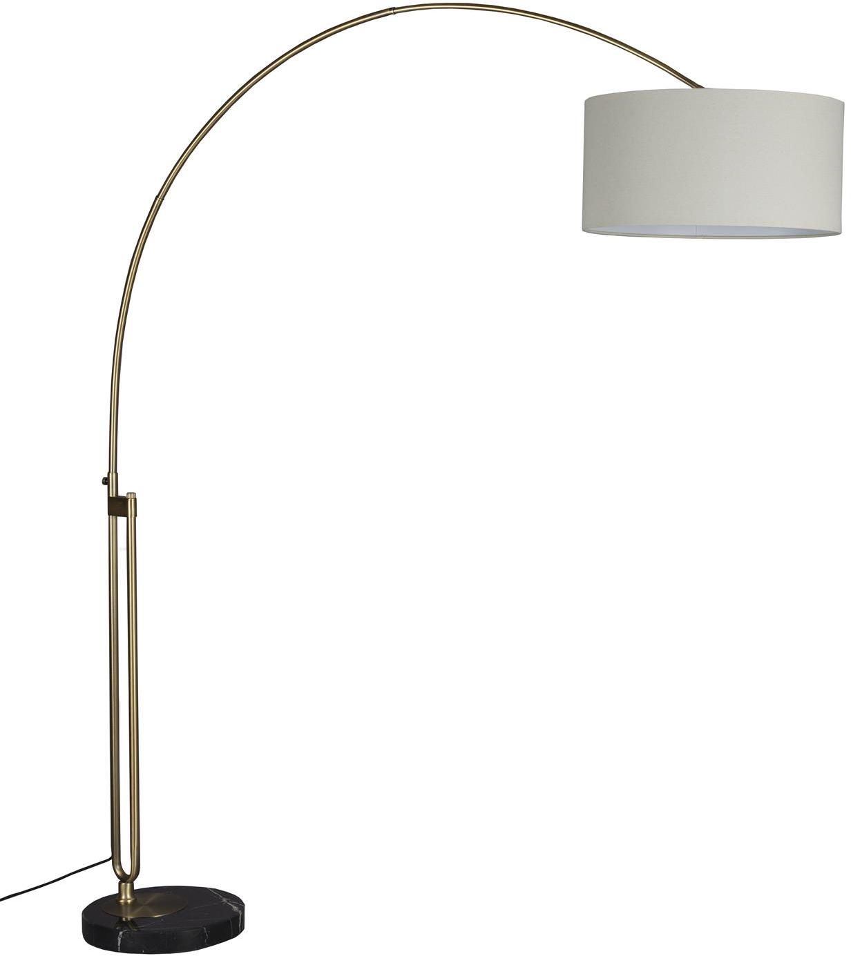 Gulvlampe Archie fra Dutchbone i sølv med marmorbase