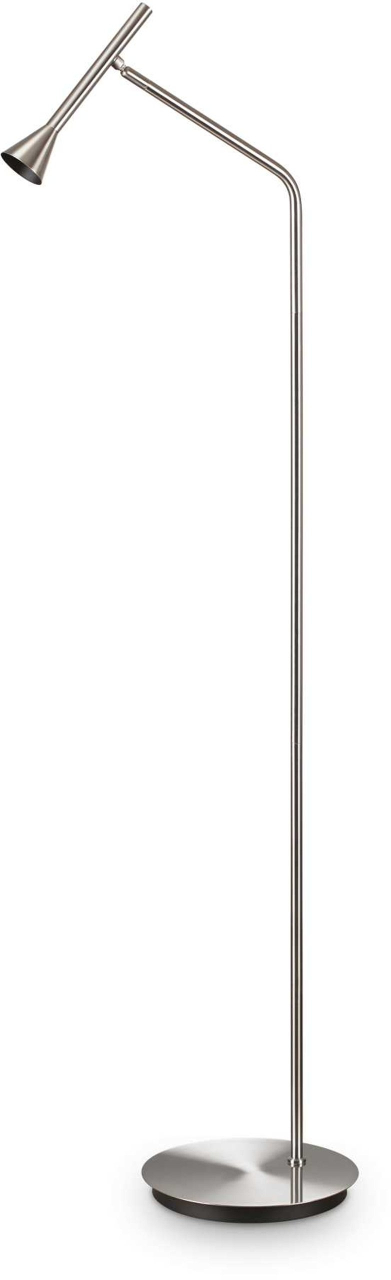 Elegant Gulvlampe med Nikkelfinish og LED - Moderne Belysning