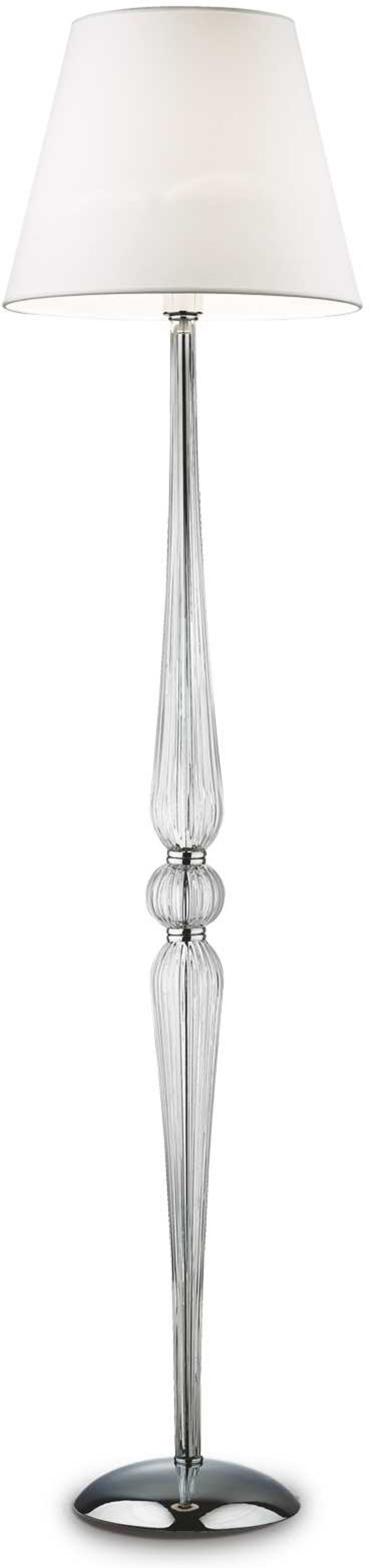 Moderne Gulvlampe Ideal Lux Dorothy i Krom og Glas