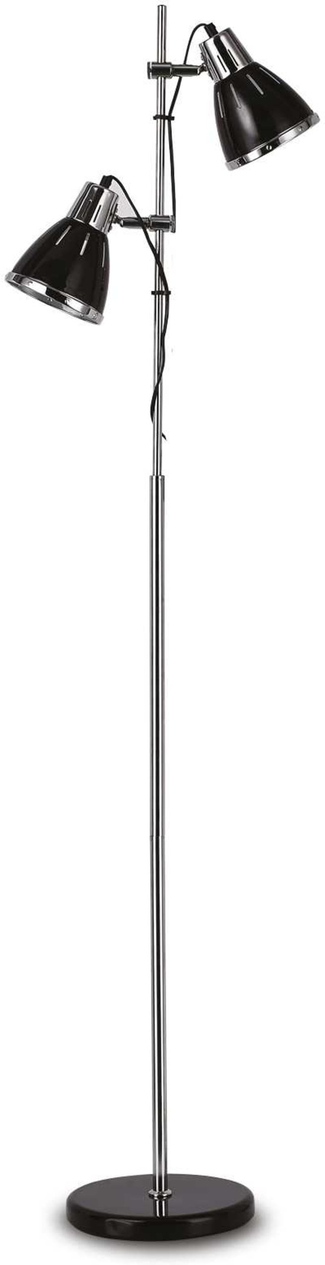 Gulvlampe Ideal Lux Elvis Sort H160   ø24 Cm Metaldesign