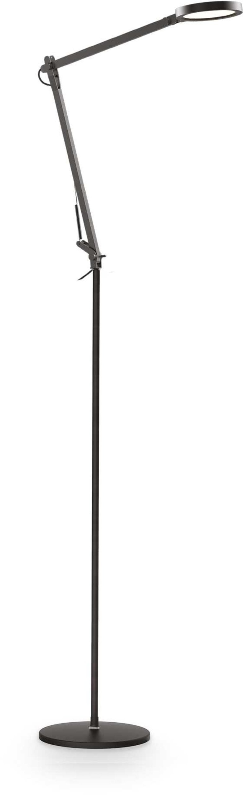 Elegant Sort Gulvlampe med Dimmer fra Ideal Lux Futura