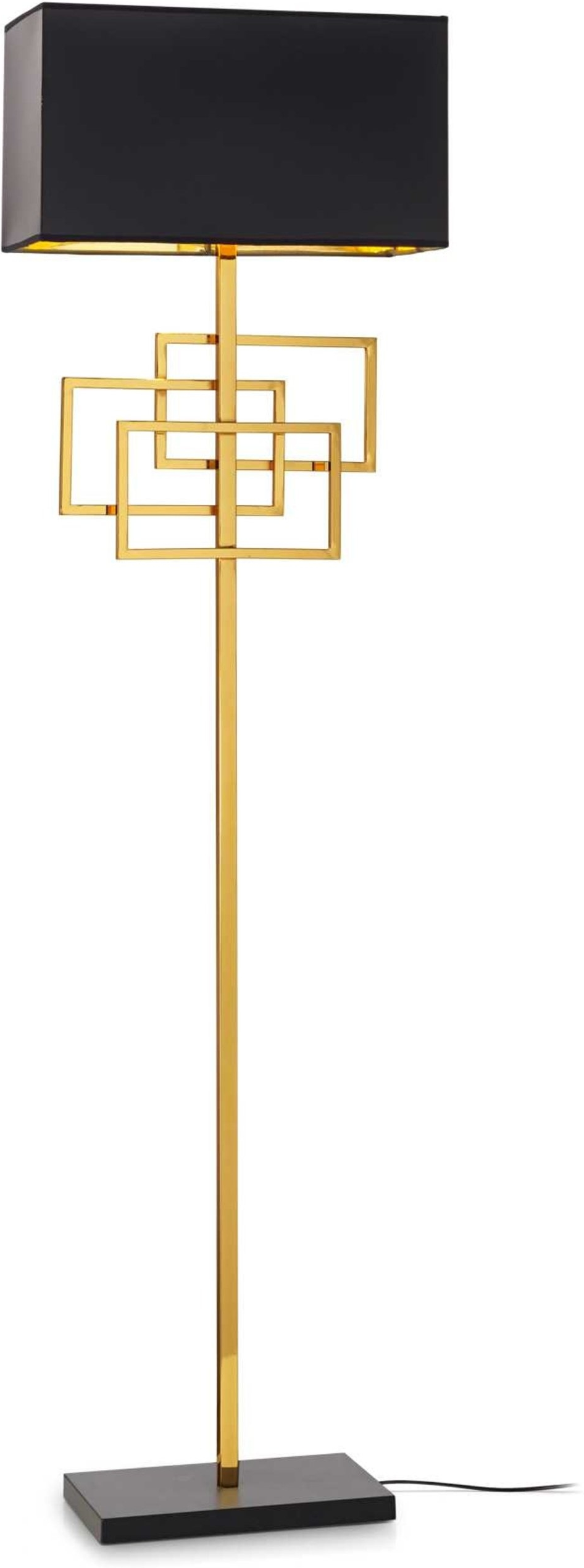 Elegant Gulvlampe i Messing og Sort fra Ideal Lux