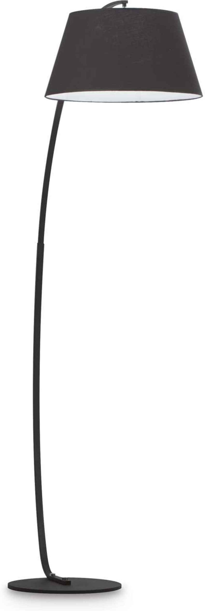 Skulpturel Sort Metal Gulvlampe fra Ideal Lux Pagoda