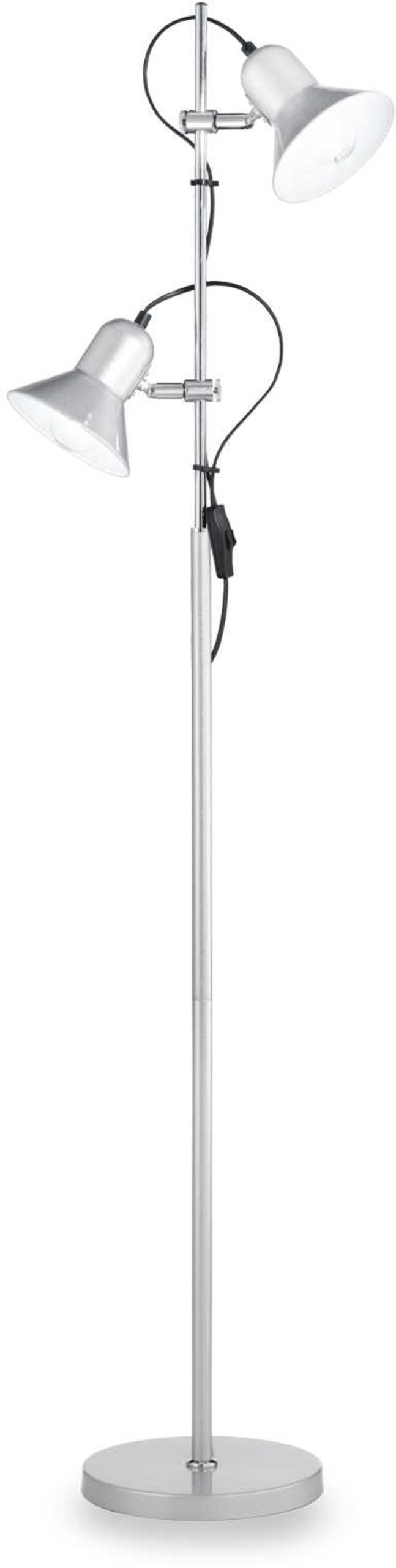 Gulvlampe Ideal Lux Polly – Sølv Metal med Justerbare Diffusorer