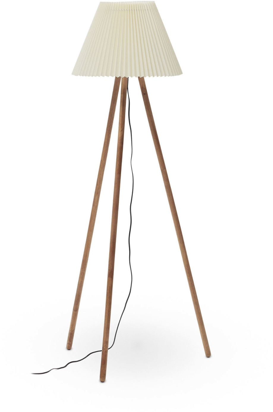 Elegant Beige Benicarlo Gulvlampe i Gummitræ - Kave Home