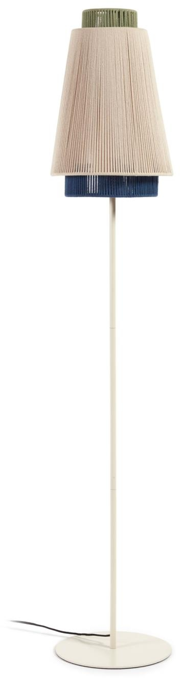 Gulvlampe Kave Home Yuvia Håndvævet Jute Multicolor Nordisk Stil H163 ø30 Cm Justerbar Vippearm E27