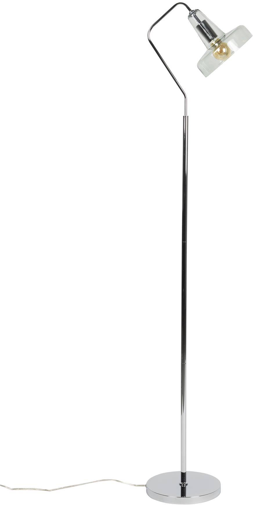 Gulvlampe Studio White Anshin   Sølv   Glas Jern  H160 Cm  E27  Varmt Hvidt Lys
