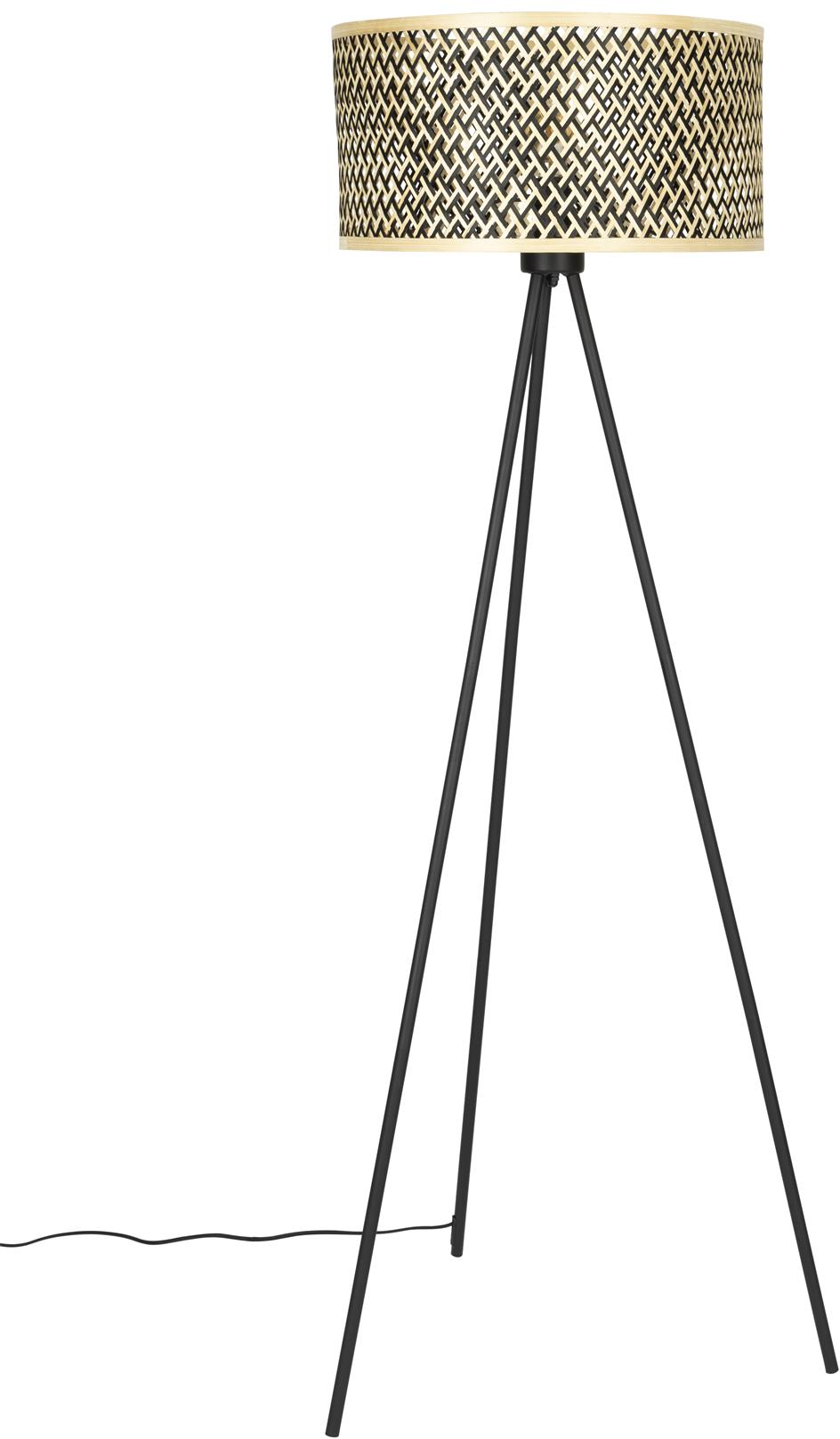 Gulvlampe Studio White Isla   Beige Bambustræ   ø60   H146 Cm