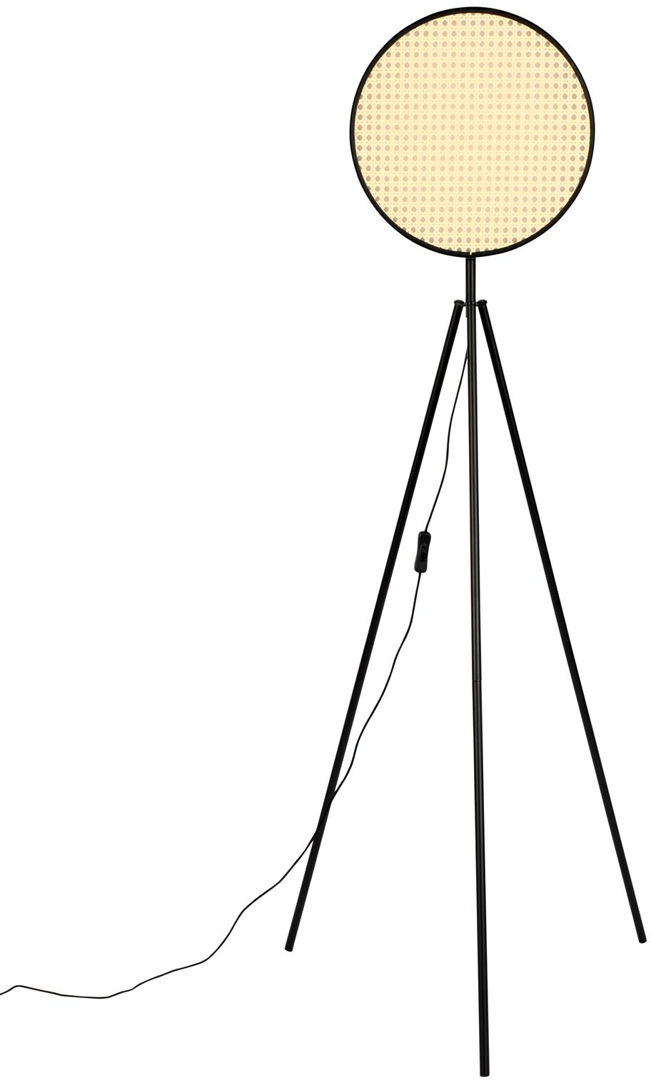 Elegant Beige Gulvlampe Zuiver Sien med Sort Jernstel