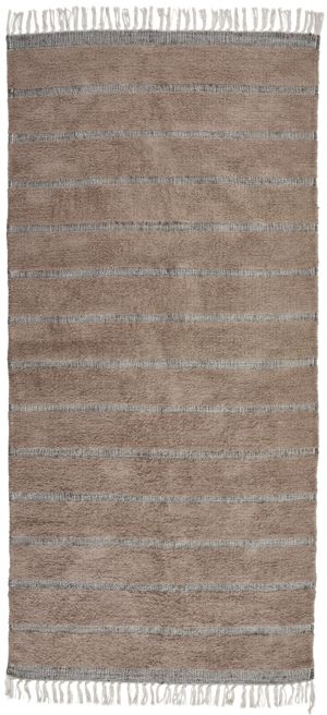 Gulvløber House Doctor Chen Dusty Berry 90x200 Cm   Jute Og Bomuld