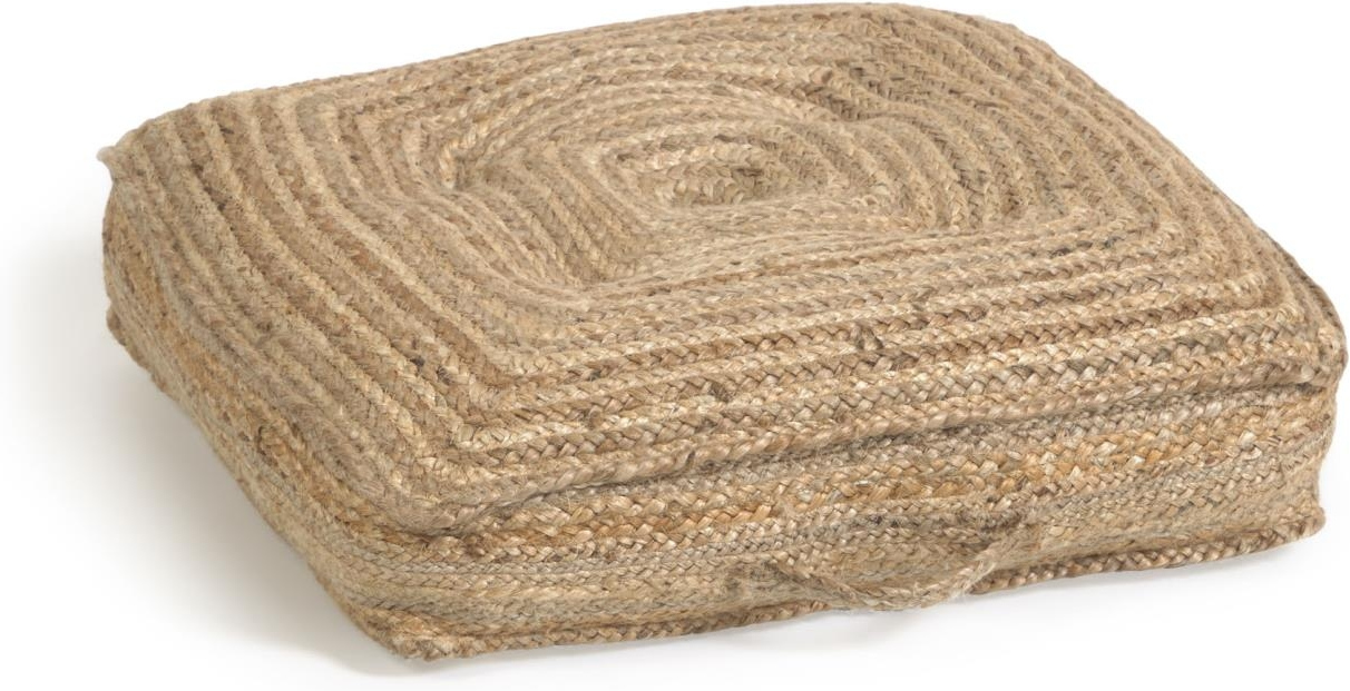 Gulvpude Kave Home Abir  Rustik Jute-bomuld Natur 58ã 58ã 15 Cm