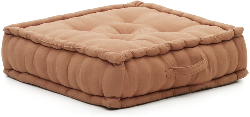 Gulvpude Siddepude Kave Home Besalu Bomuld Natur ø60x18 Cm