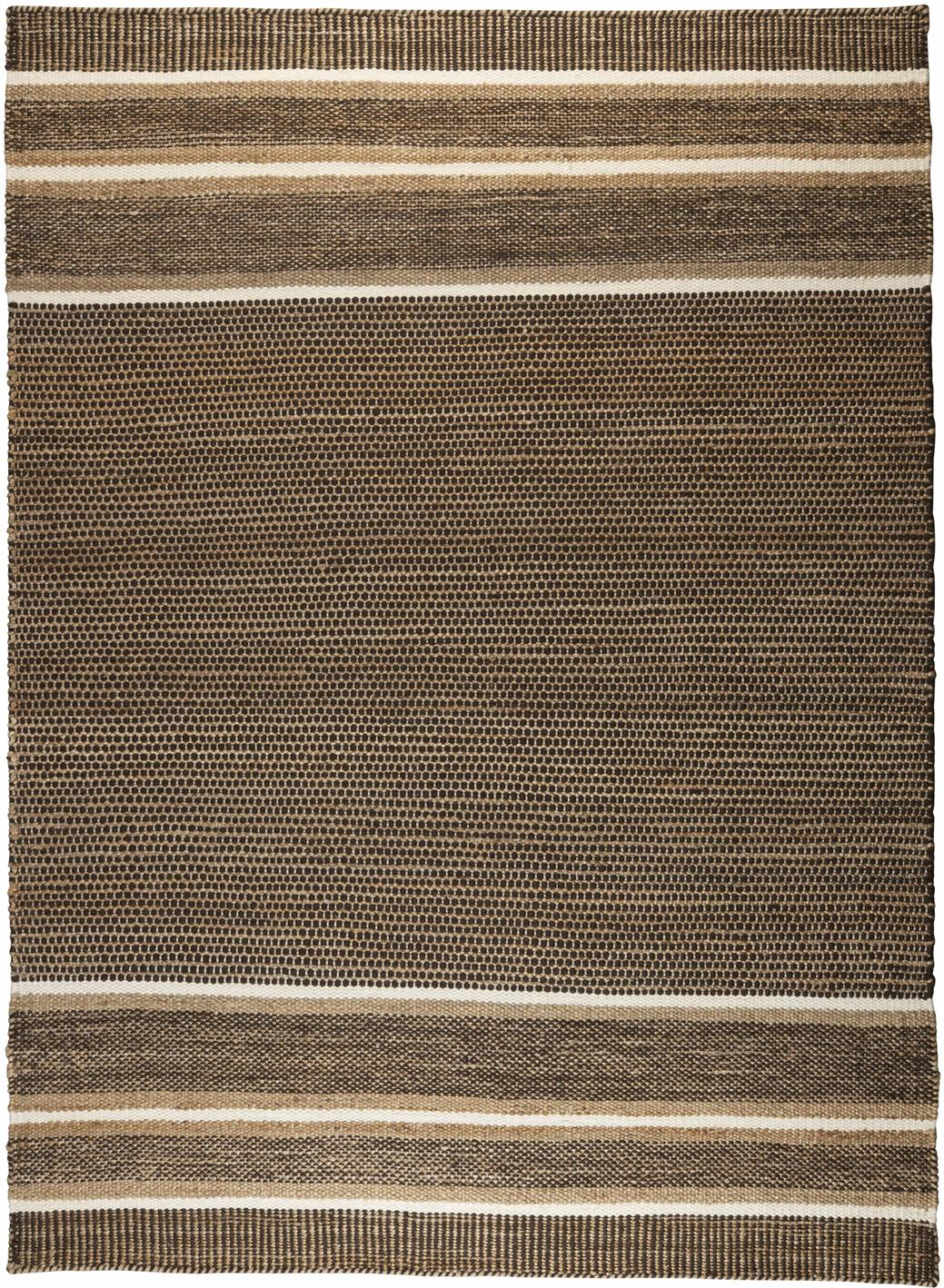 Gulvtæppe Dutchbone Djahe 160x230 Cm Mudderbrun 50  Uld 50  Jute
