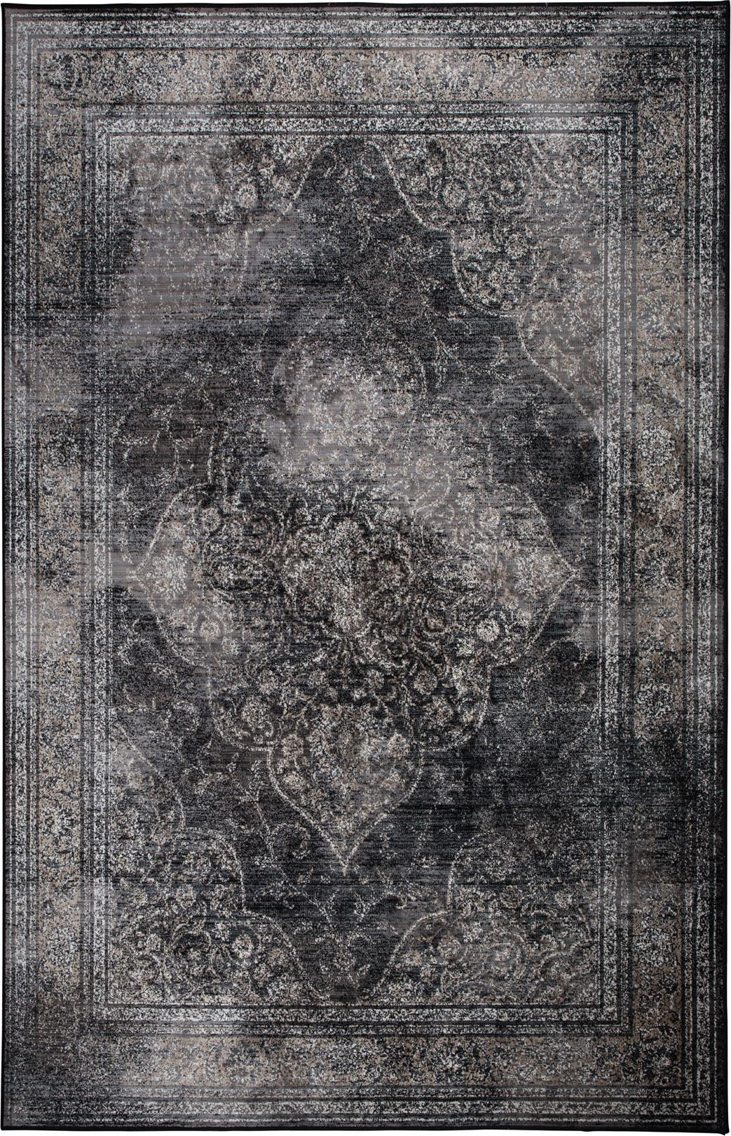Gulvtæppe Dutchbone Rugged - Askegrå 240x170 cm på tilbud!