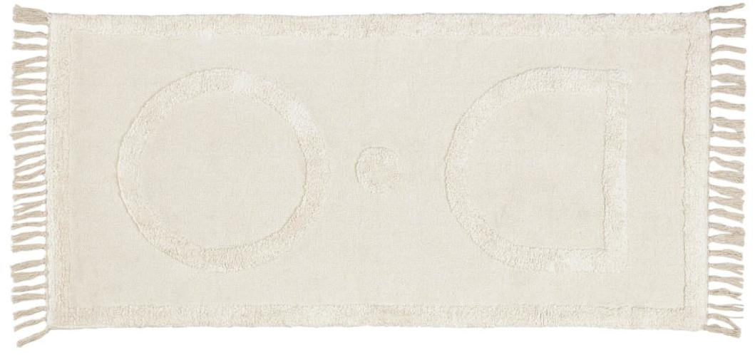 Gulvtæppe Gangtæppe Kave Home Bernabela 70ã 140 Cm Bomuld Beige