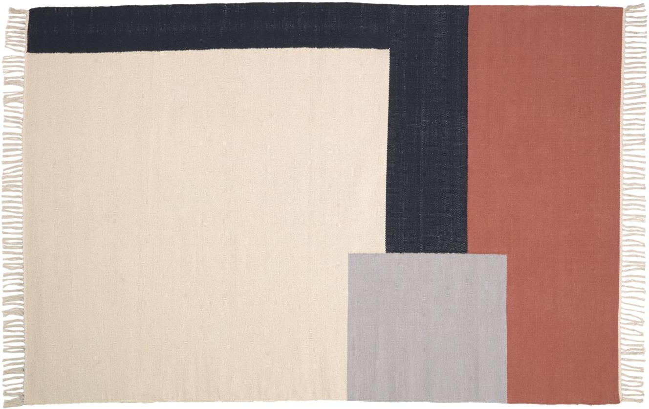 Gulvtæppe Kave Home Cataleya 160x230 Cm   Moderne Nordisk Flerfarvet Bomuldstæppe