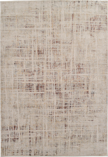 Gulvtæppe Loomery Artisan 160x230 Cm Creme Lysegrå Med   Cm Luvhøjde   Tidløst Nordisk Design   Blødt Heatset Pp   Krympet Polyester