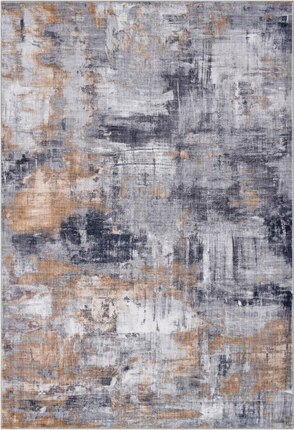 Gulvtæppe Loomery Cashmere Polyester Grå-guld Abstrakt Mønster 120x170 Cm