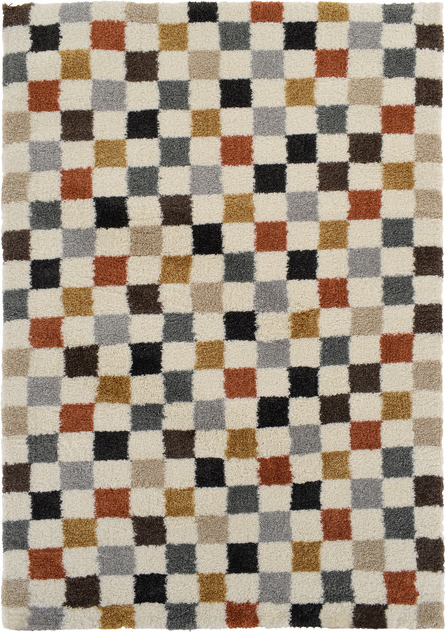 Gulvtæppe Loomery City 230x160 Cm Creme   Luksus Polyester Højhårstæppe