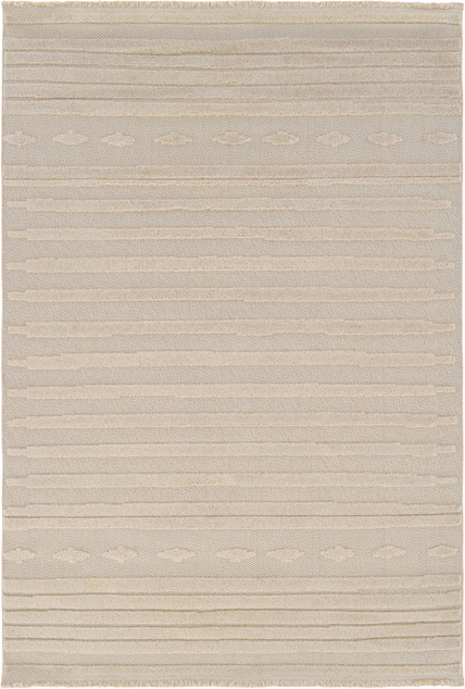 Gulvtæppe Loomery Indigo-blå og Creme - Slidstærkt Design