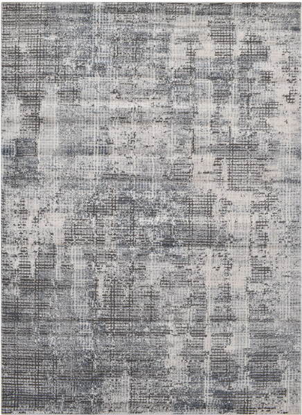 Gulvtæppe Loomery Oregon 160x230 Cm Gråt Abstrakt Mønster Varmefikseret Polyester   Cm Tyk
