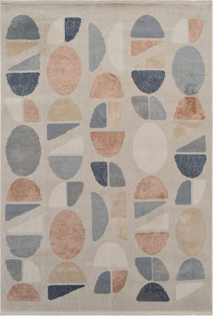 Gulvtæppe Loomery Savannah 120x170 Cm Blå Grøn   Vaskbar Polyester Med   Cm Luvhøjde Og Anti-slip