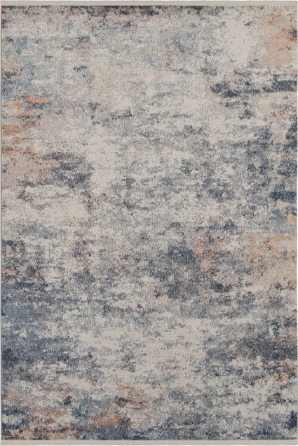 Gulvtæppe Loomery Savannah 160x230 Cm Mørkeblå Grå   Cm Polyester Skridsikker Bund Vaskbar