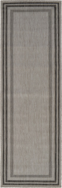 Gulvtæppe Loomery Terrace Fladvævet Lysegrå Stenfarvet Smudsafvisende Uv-resistent 160x220 Cm Polypropylen