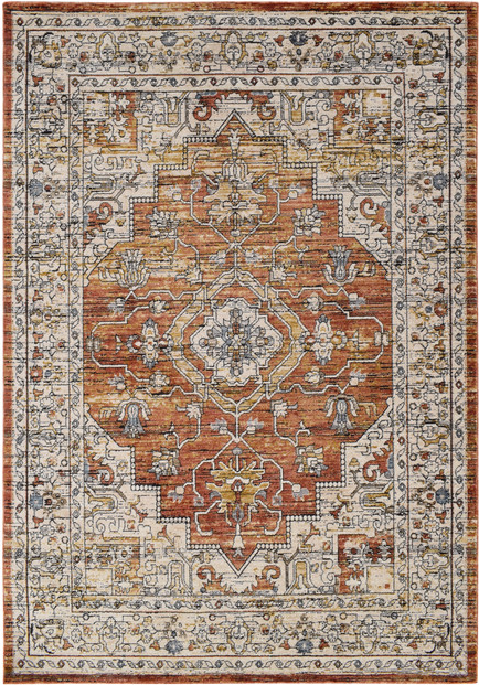 Orientalsk Gulvtæppe Loomery Troye i Terracotta Beige 120x170 cm