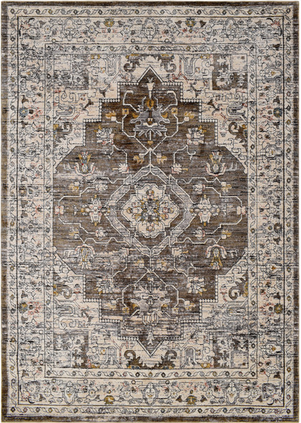 Gulvtæppe Loomery Troye Orientalsk Medaillonmønster 230ã 160 Cm Polyester Grøn