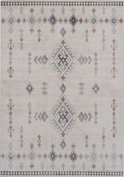 Gulvtæppe Loomery Willow 160x230 Cm Elfenben Boheme-inspireret Lavprofil Blødt Polyester